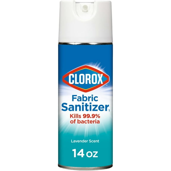 2X - Clorox Fabric Sanitizer Aerosol Spray, Lavender Scent 14 Ounces