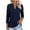 xx-Navy1211, variant on Womens Turn Down Collar Elbow Sleeve Polo Shirt V Notch Slim Fit Casual Golf Tops Daily Work Casual Top