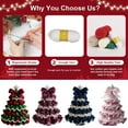 thumbnail image 6 of DIY Crochet Christmas Tree Kit, Handmade Holiday Decoration Set, Beginner Christmas Kit, Tree Bow Pearl Embellishment, Christmas Craft Kit with Yarn, Hook,Beads & Instructions, 6 of 8