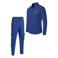 thumbnail image 5 of Zenithor Men's 2 Piece Outfits Winter Warm Long Sleeve Button-Up Shirts and Elastic Waist Cargo Pants Set for Commute Casual S-3XL, 5 of 7