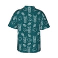 thumbnail image 3 of Haiem Tropical Pineapple Printed Hawaiian Shirt for Men - Men’s Casual Beach Summer Shirts - Stretch Fabric with Modern Fit-3X-Large, 3 of 9