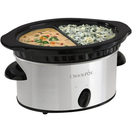 Crock-Pot Double Dipper Slow Cooker, Stainless Steel