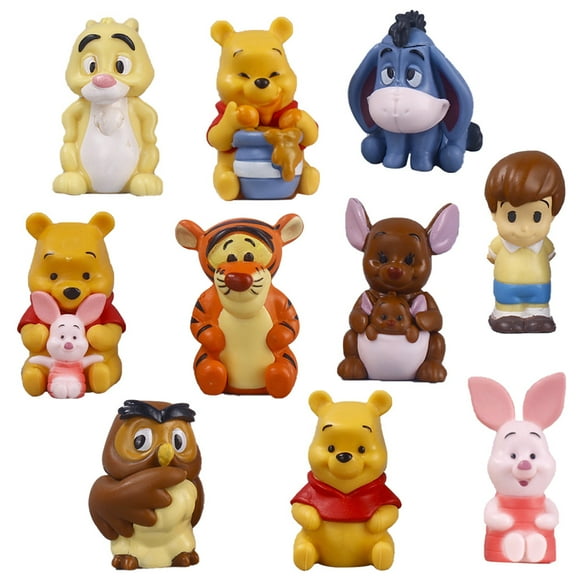10 pcs Disney Winnie the Pooh Eeyore Anime Figures toy