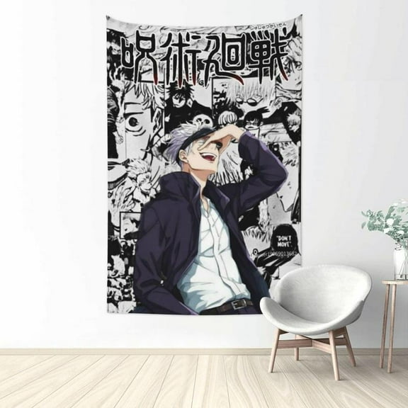 Jujutsu Kaisen Satoru Gojo Tapestry Wall Hanging Home Decoration Wall Blanket Dormitory Living Room Bedroom Backdrop Poster