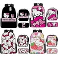 thumbnail image 2 of Juego de 3 mochilas Sanrio Hello Kitty Kuromi, bolsa para el almuerzo, bolsa para lápices, bolsa para la escuela, bolsa para estudiantes de primaria y secundaria, regalo de cumpleaños para niñas, 2 of 5