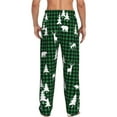 thumbnail image 3 of Daiia Christmas tree green plaid Men's Sleep Pant with Pockets and Drawstring,Pajama Pants-Medium, 3 of 9