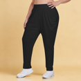 thumbnail image 2 of Plus Size Women's Wide Leg Sweatpants Athletic Yoga Pants with Pockets, 2 of 5