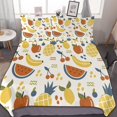 thumbnail image 1 of HAHDAXIA Fruit Pattern Bedding Solid Comforter Set for All Seasons,3 Pieces(1 Comforter+2 Pillowcases),Soft Microfiber Bedding Set Full(79"x90"), 1 of 7