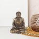 thumbnail image 3 of Pequeña estatua de Buda, meditación de tón artesanal de regalo sentado en oro, decoración, para oficina del coche del jardín del del hogar Sunnimix miniestatua, 3 of 8
