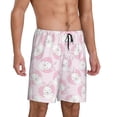 thumbnail image 2 of Wukai Cute Rabbit Men’s Short Pajama Pants With Pockets Soft Sleep Pj Shorts for Men-, 2 of 6