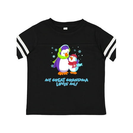 

Inktastic My Great Grandma Loves Me! Cute Penguins Gift Toddler Boy or Toddler Girl T-Shirt