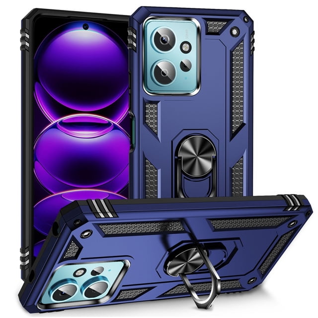 Funda de teléfono Cuarey Para Xiaomi Redmi Note 12 4G Global Uso Rudo Shockproof + Cristal 9D