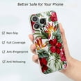 thumbnail image 2 of Deep Red Flower Case for iPhone 14 Pro Max,Aesthetic Colourful Floral Pattern Soft TPU Full Cover Case, 2 of 5