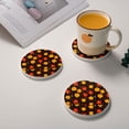 thumbnail image 2 of Circular Drink Coasters Set Umbrella And Leaves Background Beautiful Home Decor Diatomite Heat-Resistant Diatomite Protect Table Countertop, 2 of 7