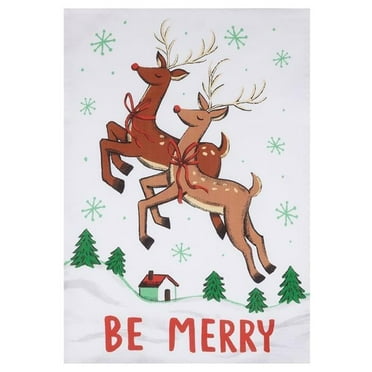 Peking Handicraft 04TG778WC 18 x 25 in. Be Merry Reindeer Kitchen Towel - Pack of 4