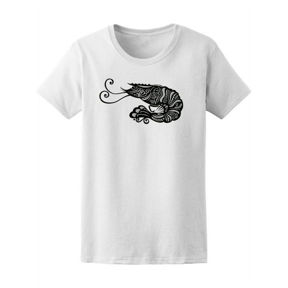Sea Shrimp Mandala T-Shirt Women -Image by Shutterstock, Female Medium