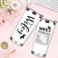 thumbnail image 4 of Valentines Day Gifts for Her - Valentines Day Gifts for Wife, Wife Valentines Day Gifts - Valentines Gifts for Her, Wife, Women - Wedding Anniversary, Birthday Gifts for Wife from Husband Tumbler 20Oz, 4 of 6