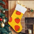 thumbnail image 5 of GZHJMY Strawberry Christmas Stocking, Personalized Large Candy Stocking Hanging Gift, Xmas Stockings Decoration for Family Holiday Party Ornaments Decor Fireplace, 5 of 7