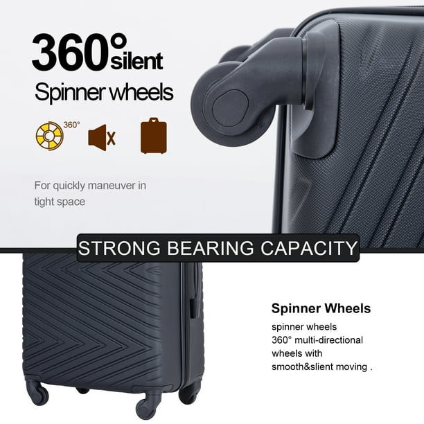 Travelhouse 4 Piece Hardshell Luggage Set Hardside Lightweight