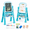 Blue, variant on Costway Kids Art Easel Height Adjustable with 22 Accessories Blue and Red Blue Peach Fuzz Blue