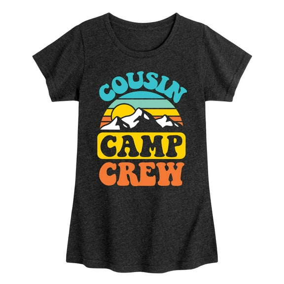 Instant Message - Camping - Cousin Camp Crew - Toddler & Youth Girls Short Sleeve Graphic T-Shirt