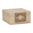 thumbnail image 6 of Decorative Box for Home Decor with Lid - Ideal Jewelry Box for Keepsakes or Shelf Accent - Modern Decorative Storage Box and Home Organizer for Living Room, Bedroom, & Office Decor - 4" Tan, 6 of 11
