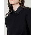 thumbnail image 6 of Spencer 3Pcs Fake Collar Detachable Dickey Collar Blouse Half Shirts Chiffon Elegant False Collar for Girls and Women (Black& Blue& White), 6 of 7