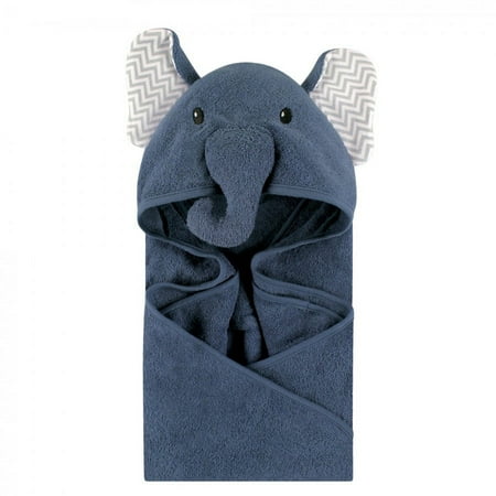UPC: 0660168710076 | Little Treasure Baby Boy Cotton Animal Face Hooded Towel  Chevron Elephant  One Size