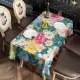 thumbnail image 4 of Pioneer Flower Floral Print Pattern Rectangle Tablecloth 60"x120",Waterproof Polyester Rectangle Table Cloth, Wipeable Spillproof Polyester Tablecloth for Dining, Camping, Indoor and Outdoor, 4 of 6