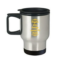 Funny Honey Bee Travel Mug - 14 oz Stainless Steel Coffee Cup Gift for Her