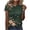 Vert3, variante sur Tnhcen Chandail d'Été Vintage à Imprimé Floral pour Femmes / Grande Taille P-3TG / Mélange de Polyester et Spandex Décontracté