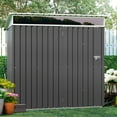 thumbnail image 3 of Sobaniilo 6x4x5FT Outdoor Storage Shed Clearance with Lockable Door Metal Garden Shed Steel Anti-Corrosion Storage House Waterproof Tool Shed(Dark Gray), 3 of 8