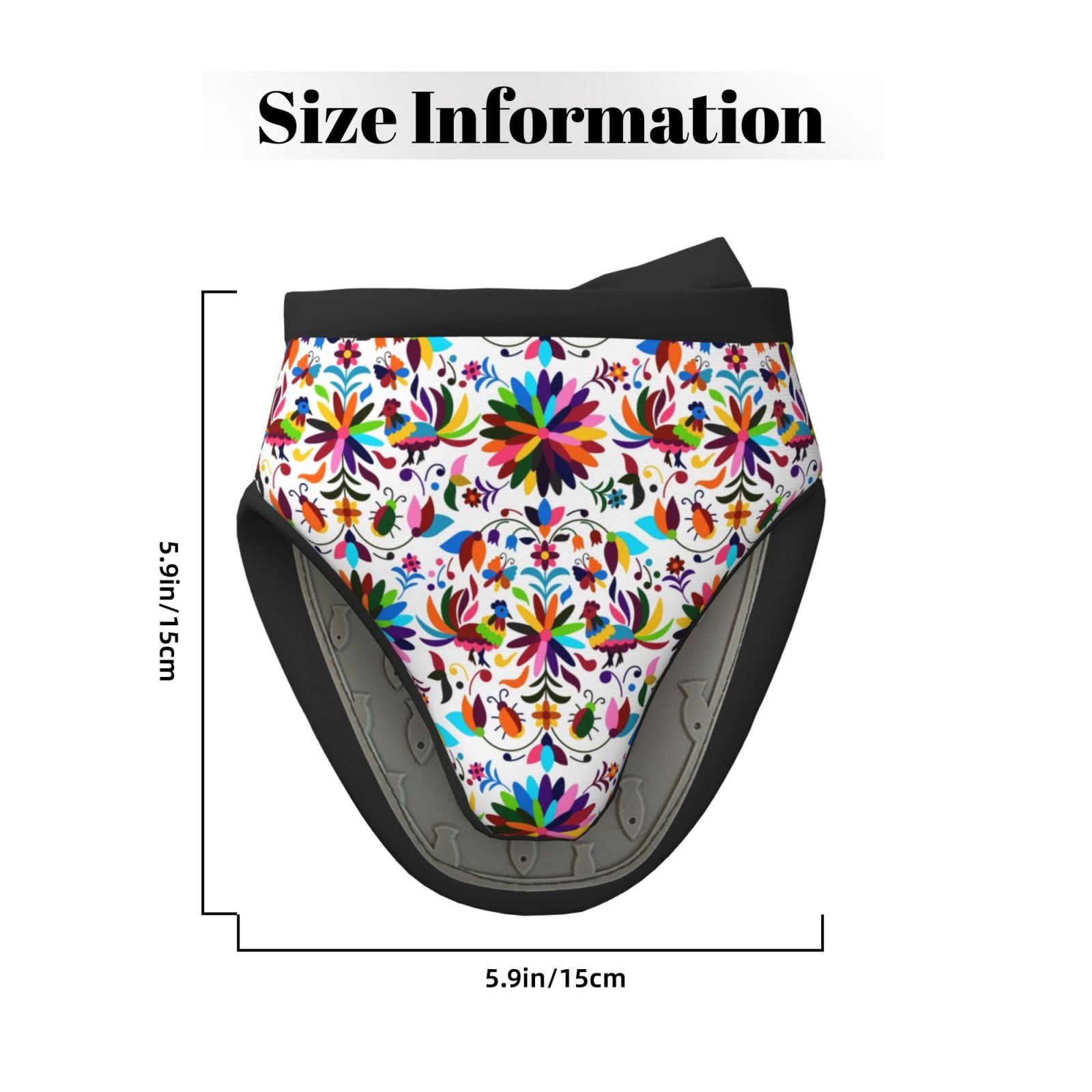 Vsdgher Mexican Bright Style Non-Slip Mini Oven Mitt Set, Short Oven Mitts for Baking Grilling Barbecue Microwave, 5.9"x5.9"in