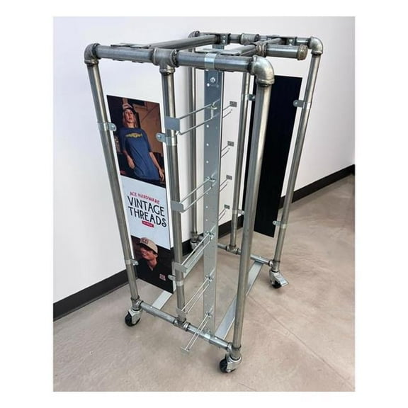 Retail First 9097757 48 x 36 x 22 in. Vintage Apparel Rack - Metal - Multi Color