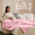 thumbnail image 3 of Bare Home Microplush Fleece Blanket - 300 GSM - Fuzzy Microfleece - Soft & Plush - Twin/Twin XL, Light Pink, 3 of 10