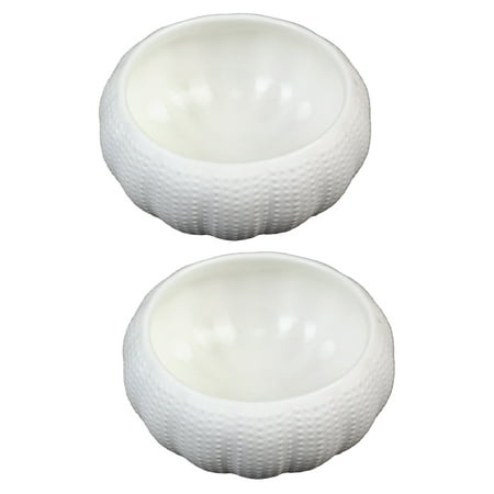 

Homemaxs 2pcs Ceramic Condiment Bowls Sea Urchin Bowls Caviar Storage Bowls (White)