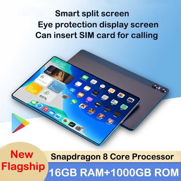 Tablet 2025 New Flagship Android13 Tablet, 11 Inch Tablet,5G Wi-Fi Tablet Computer,2 In 1 Tablet with Keyboard, 1000GB ROM 16GB RAM ,Snapdragon 8-core processor,3840* 2160 IPS,Bluetooth,GPS