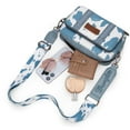 thumbnail image 5 of Wrangler Cow Print Crossbody Bag for Women Western Cowgirl Crossbody Purses with Guitar Strap, Light Blue, 5 of 7
