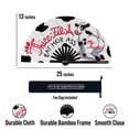 thumbnail image 4 of Fan Rave Wearhouse portátil, reflectante UV, de bambú, plegable, 4 of 6