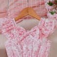 thumbnail image 4 of Vividxx Girls Summer Dresses Casual Sleeveless Floral Print Dress For Toddler Kids Playground Outdoor School Daily Wear Comfortable Breathable Soft Fabric 4-5 Years, 4 of 7