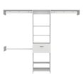 thumbnail image 2 of White 250 Closet For Bedroom - 5 Open Shelves, 1 Drawer, 3 Metal Rods Modern Decor In White, Graceful Vibe, 2 of 3
