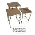 thumbnail image 3 of Set of 3 Nesting Side End Tables, Faux Leather Top, Clear Acrylic Legs, 3 of 6