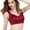 Wine, variant on Utoimkio Sports Bras for Women High Support Large Bust Women Wireless Anti-sagging Front Zip Breathable Satin Lace Hem Plus Size Bra