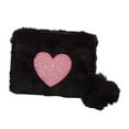 thumbnail image 3 of Monedero de Felpa Yuyangstore Tarjetero Cartera para Mujer Ligero Negro, 3 of 8