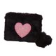 thumbnail image 3 of Monedero de felpa, tarjetero con colgante de bola, cierre de cremallera, cartera de moda para mujer, bolso para citas y compras , negro Yinane Monedero, 3 of 8