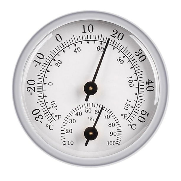 Termómetro de pared higrómetro, Monitor analógico, humedad y temperatura No necesita batería-20 y 120 F /-30 C 10 % RH