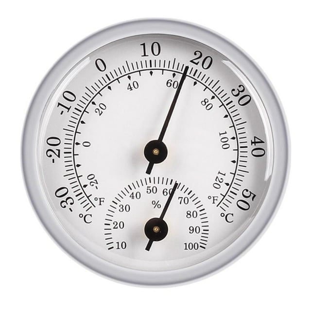 Termómetro de pared higrómetro, Monitor analógico, humedad y temperatura No necesita batería-20 y 120 F /-30 C 10 % RH