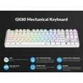 thumbnail image 3 of Geeky GK80 TKL Tenkeyless | Hot Swappable Mechanical Gaming Keyboard | 87 Keys Multi Color RGB LED Backlit for PC / Mac Gamer | ANSI US American Layout ( White , Mechanical Brown ), 3 of 7