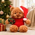 thumbnail image 4 of 10'' Christmas Teddy Bear Plush Toy, Cute Stuffed Animal Doll, 4 of 4