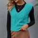 thumbnail image 3 of Chaleco de suéter casual con cuello en V para mujer,Chaleco de suéter con cuello en V Chaleco de suéter con cuello en V Diseño revolucionario, 3 of 6